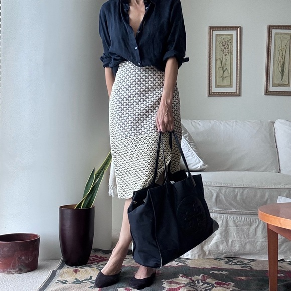 J. Crew Dresses & Skirts - J Crew Collection Italian Jacquard Faux Wrap Skirt.  Size 0